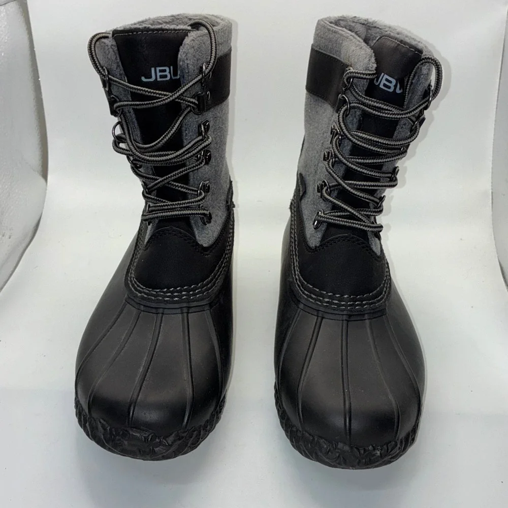 JBU Jambu Calgary Black Grey Vegan Faux Fur Duck Boot Weather Ready 7M JB19CGY01